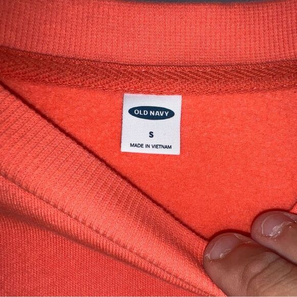 Old Navy Orange Here and Now Cropped Sweatshirt 0474 - Picture 4 of 6